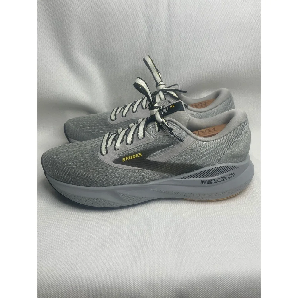Brooks Adrenaline GTS 24 Run Sneakers Mens Size US 7.5 D Alloy White Gold Shoes